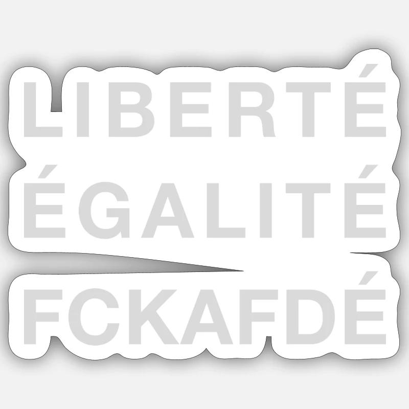 fckafd grau - Sticker Größe S (10 x 10 cm) - Mattweiß