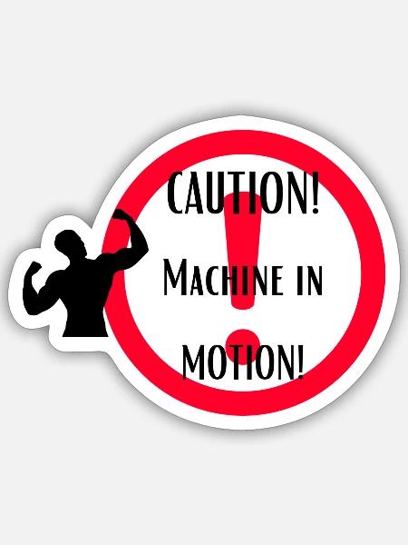 Motion Alert Wear - Sticker Größe S (10 x 10 cm) - Mattweiß