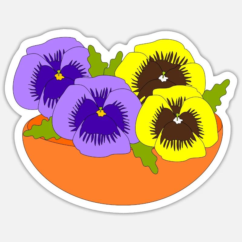 Pensée Sticker taille S (10 x 10 cm)