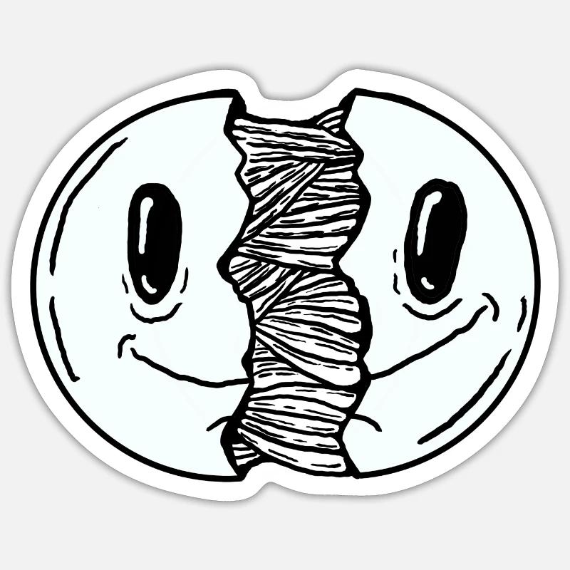 Smile Open - Sticker size S (10 x 10 cm) - white matte