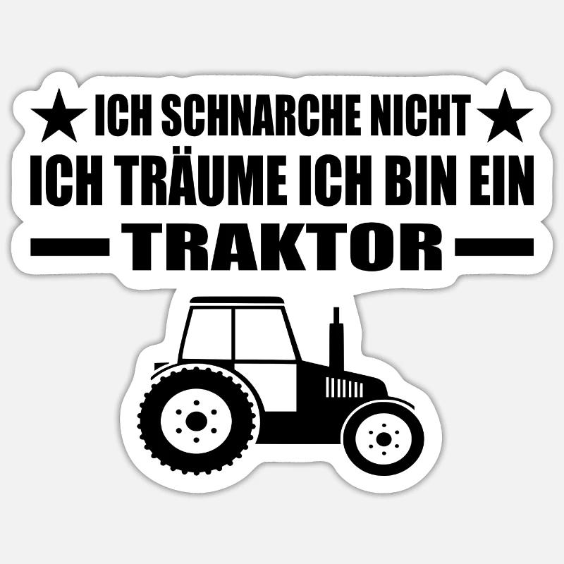 Traktor - Sticker Größe S (10 x 10 cm) - Mattweiß