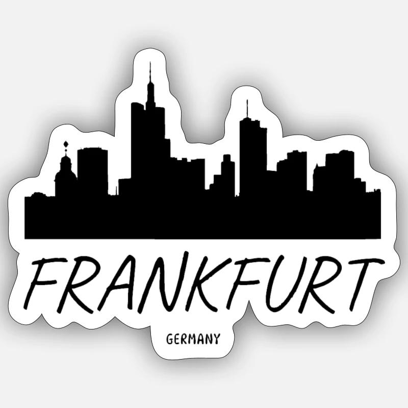 Francfort - Sticker taille S (10 x 10 cm) - blanc mat