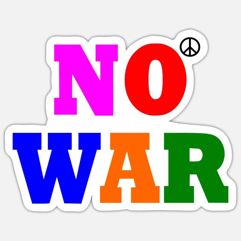 No war - Sticker size S (10 x 10 cm) - white matte
