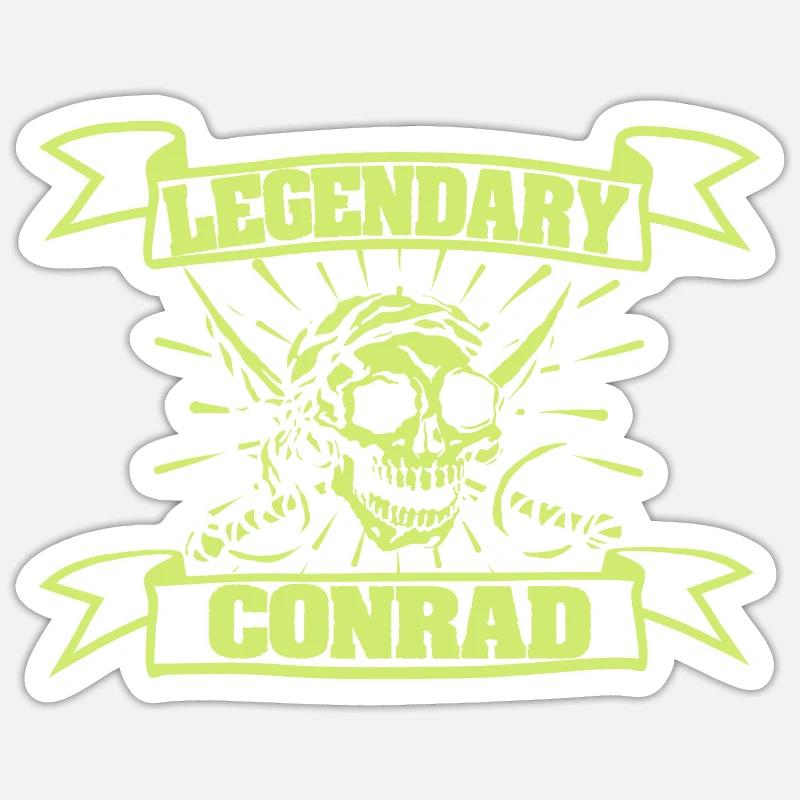 Carnaval Conrad - Sticker taille S (10 x 10 cm) - blanc mat