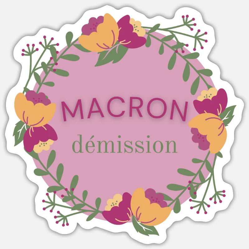 Macron resigns Sticker size S (10 x 10 cm)