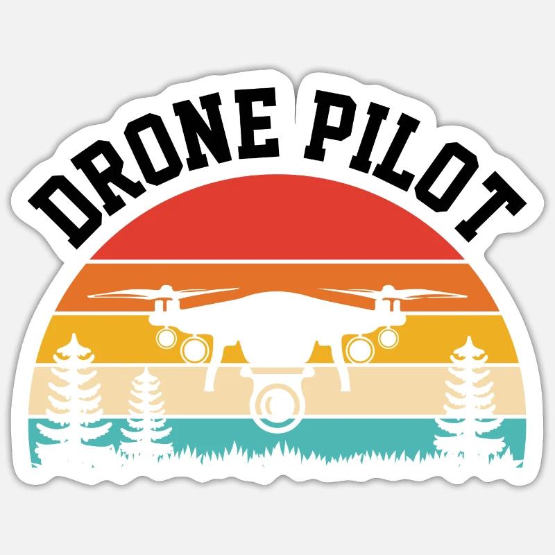 Drone Pilot - Sticker size S (10 x 10 cm) - white matte