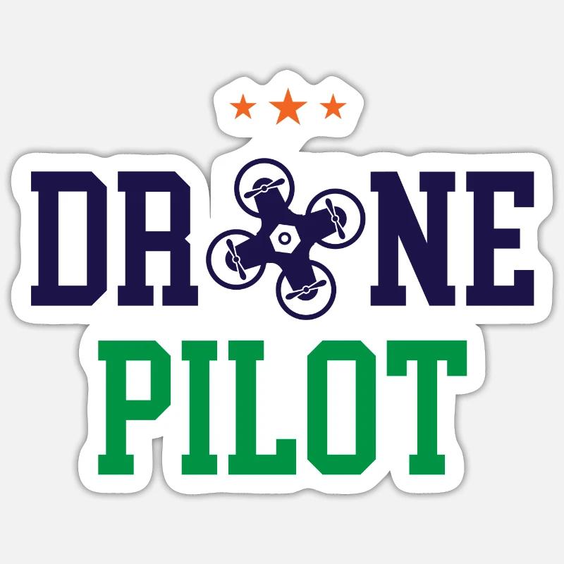 Drone Pilot - Sticker size S (10 x 10 cm) - white matte