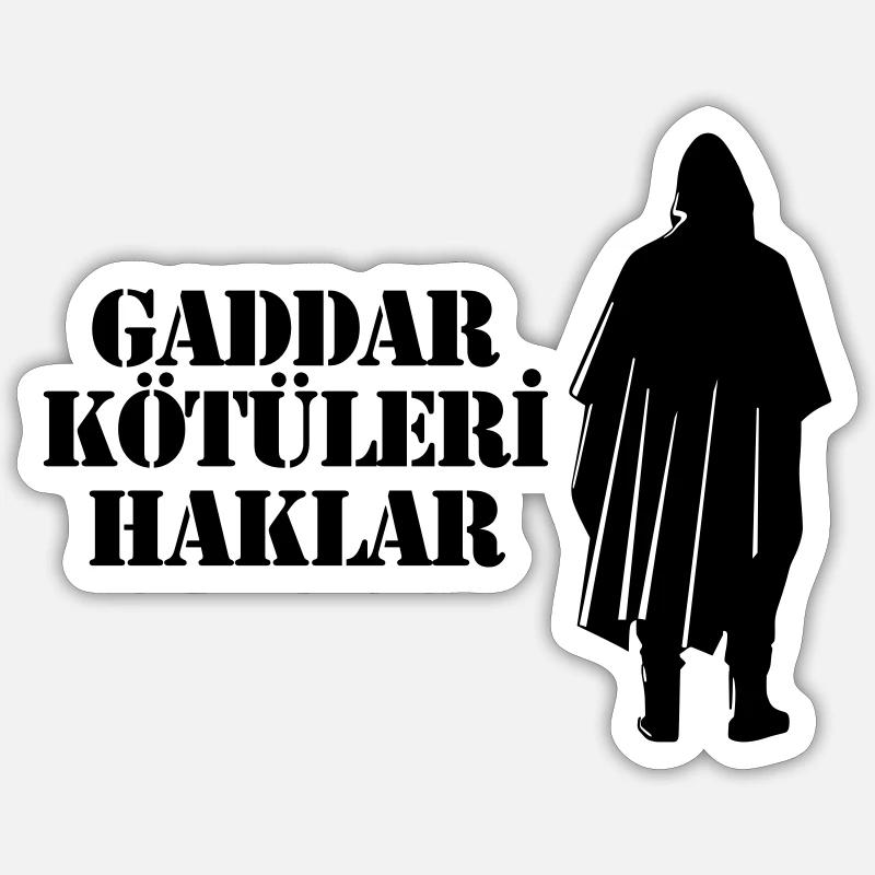 Gaddar - Sticker Größe S (10 x 10 cm) - Mattweiß