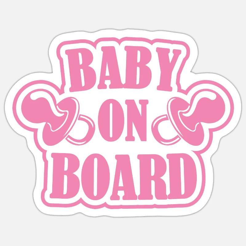 Bébé à bord - Sticker taille S (10 x 10 cm) - blanc mat