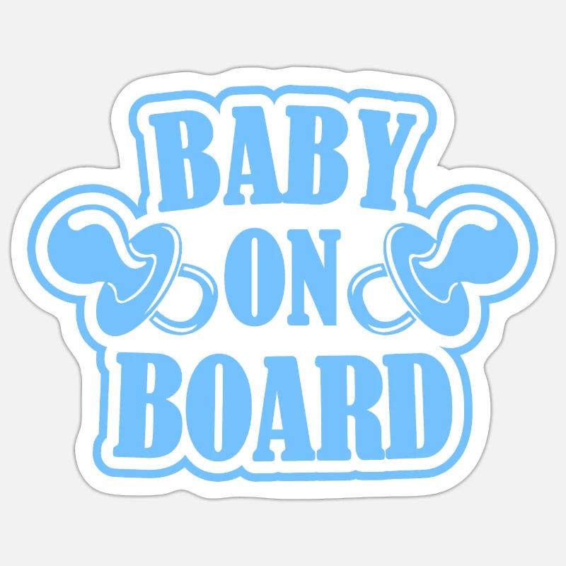Bébé à bord - Sticker taille S (10 x 10 cm) - blanc mat