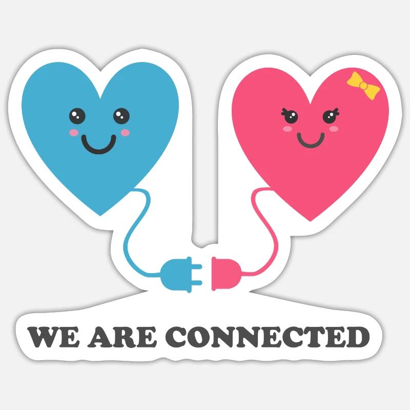 Connexion - Sticker taille S (10 x 10 cm) - blanc mat