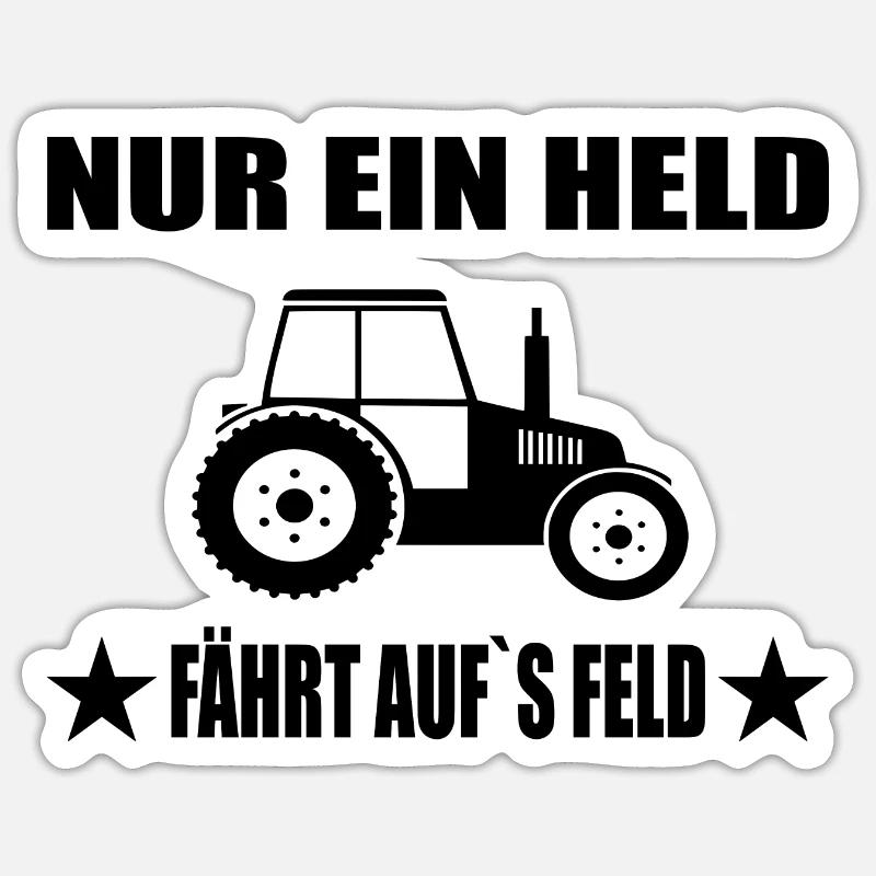 Traktor - Sticker Größe S (10 x 10 cm) - Mattweiß