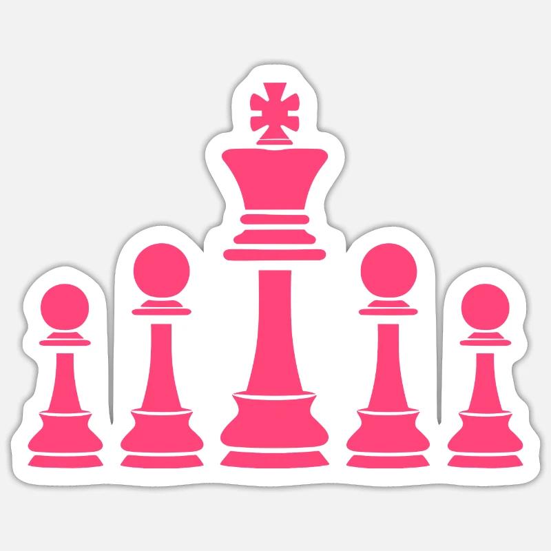 Chess Games - Sticker size S (10 x 10 cm) - white matte