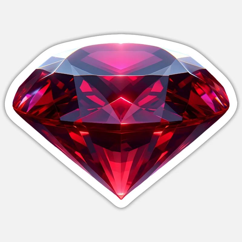 Reddish Ruby - Sticker size S (10 x 10 cm) - white matte