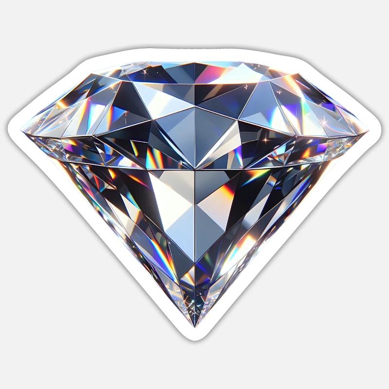 Shiny Diamond - Sticker size S (10 x 10 cm) - white matte