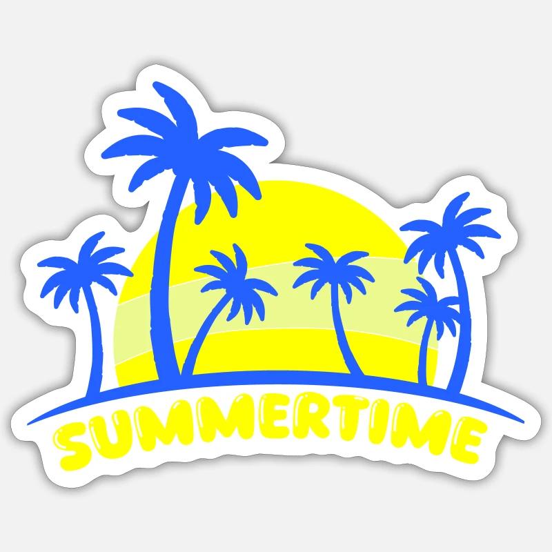 Summertime - Sticker size S (10 x 10 cm) - white matte