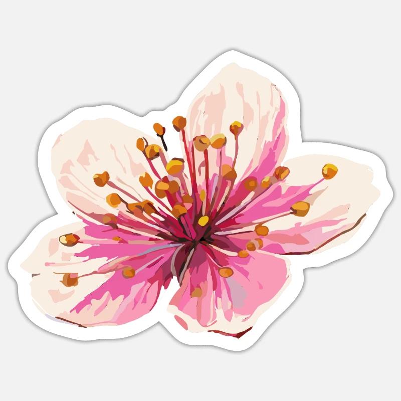 Cherry blossom - Sticker size S (10 x 10 cm) - white matte