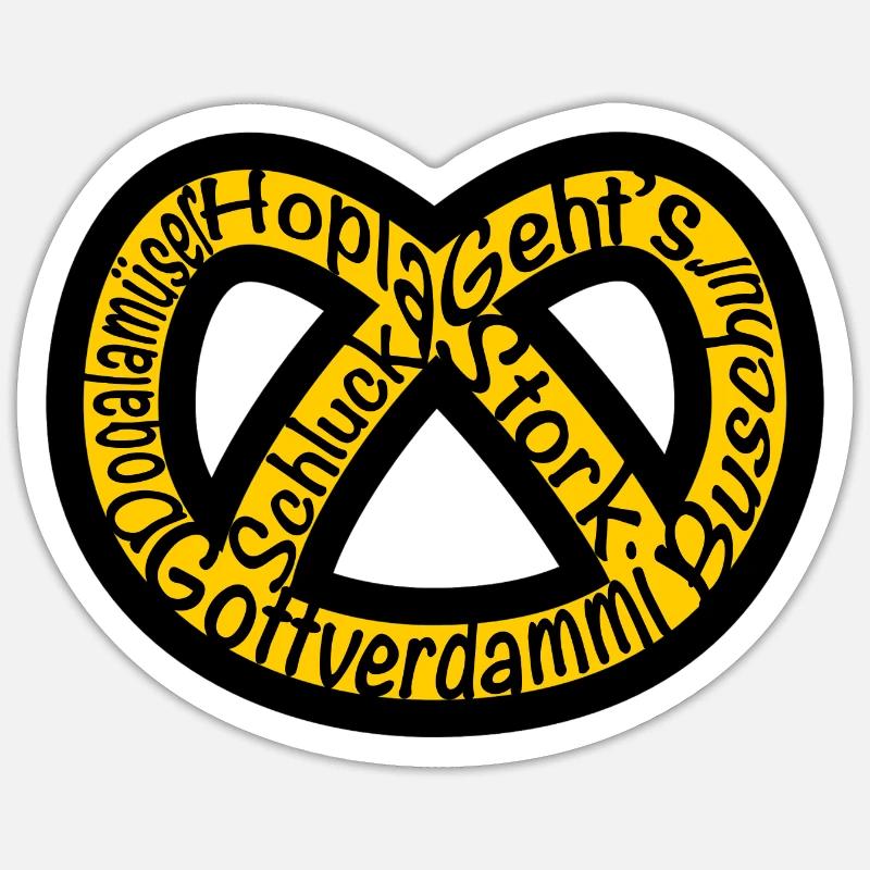 Bretzel Alsace Expression Sticker taille S (10 x 10 cm)