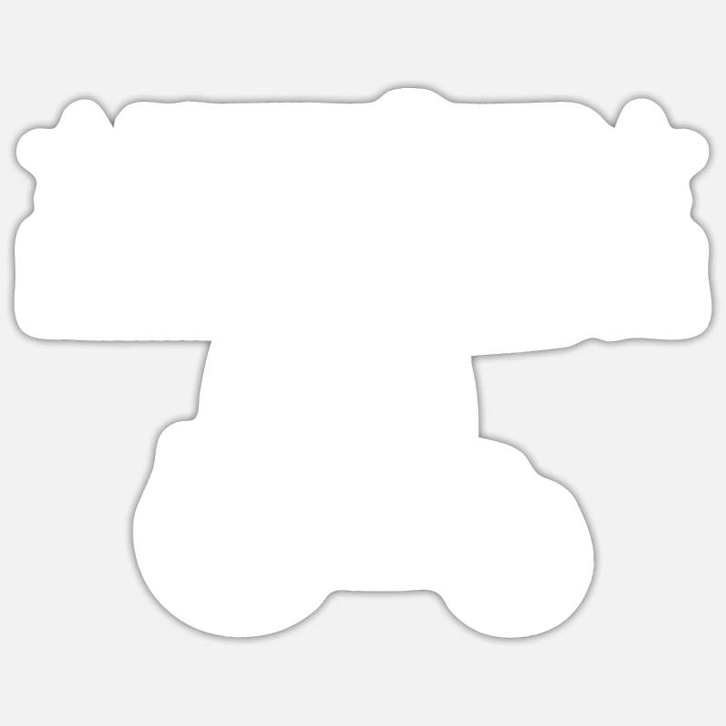 Traktor - Sticker Größe S (10 x 10 cm) - Mattweiß