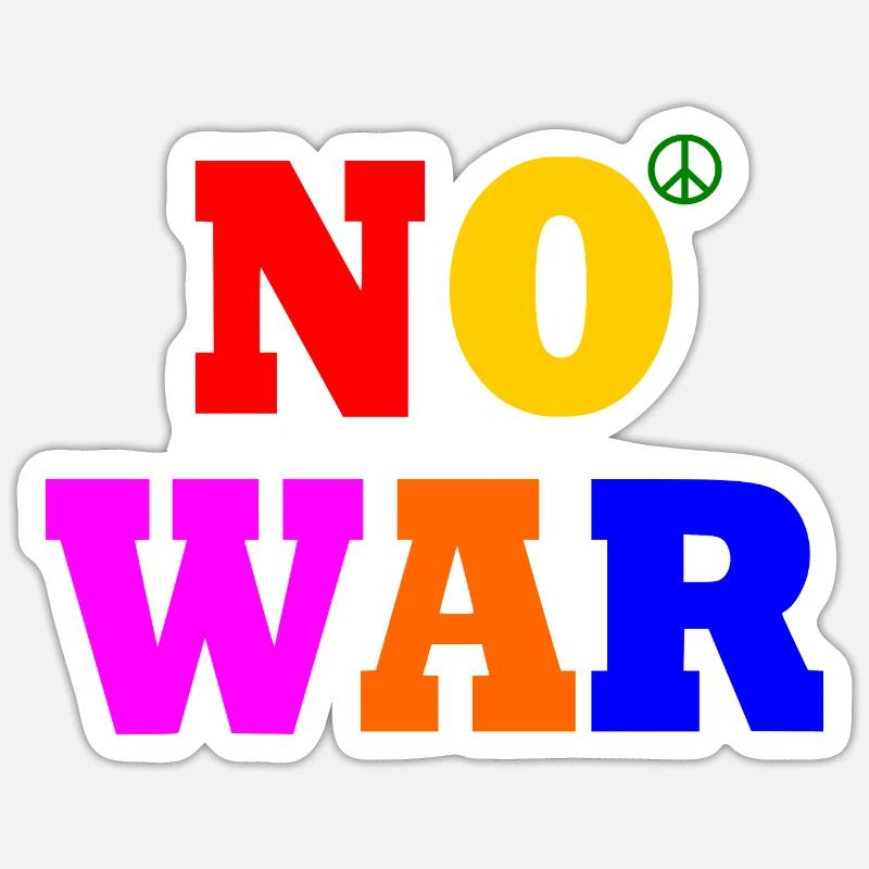 No war - Sticker Größe S (10 x 10 cm) - Mattweiß