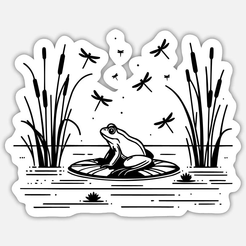 Frosch Sticker Größe S (10 x 10 cm)