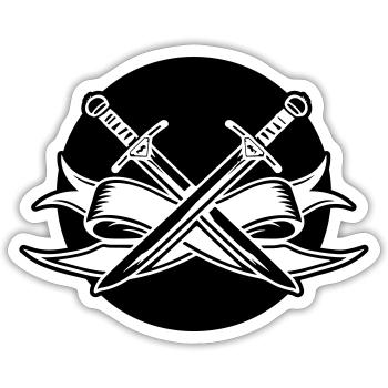 Sword Symbol - Sticker size S (10 x 10 cm) - white matte - Front