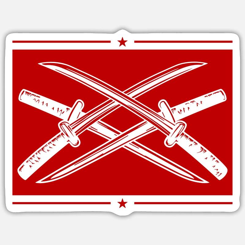 Samurai Sword Element - Sticker size S (10 x 10 cm) - white matte