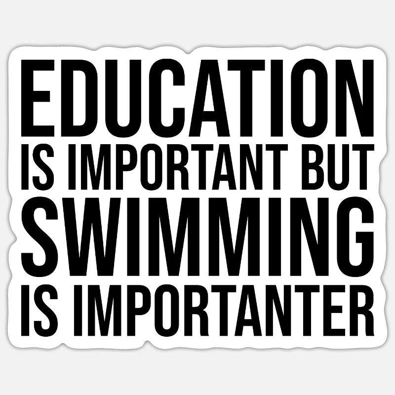 natation - Sticker taille S (10 x 10 cm) - blanc mat