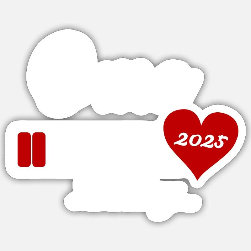oma loading 2025 - Sticker Größe S (10 x 10 cm) - Mattweiß