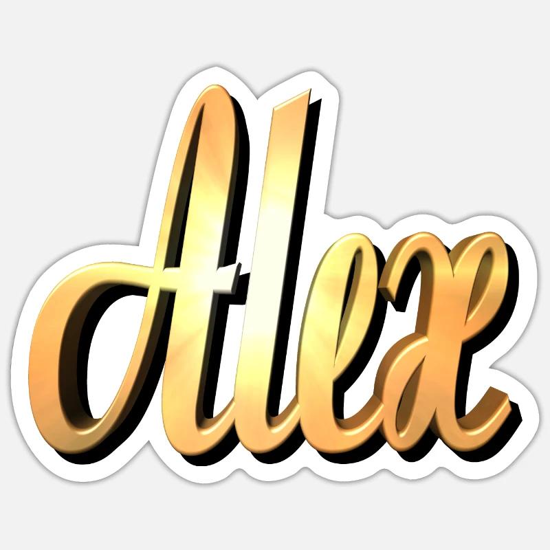 alex2 - Sticker Größe S (10 x 10 cm) - Mattweiß