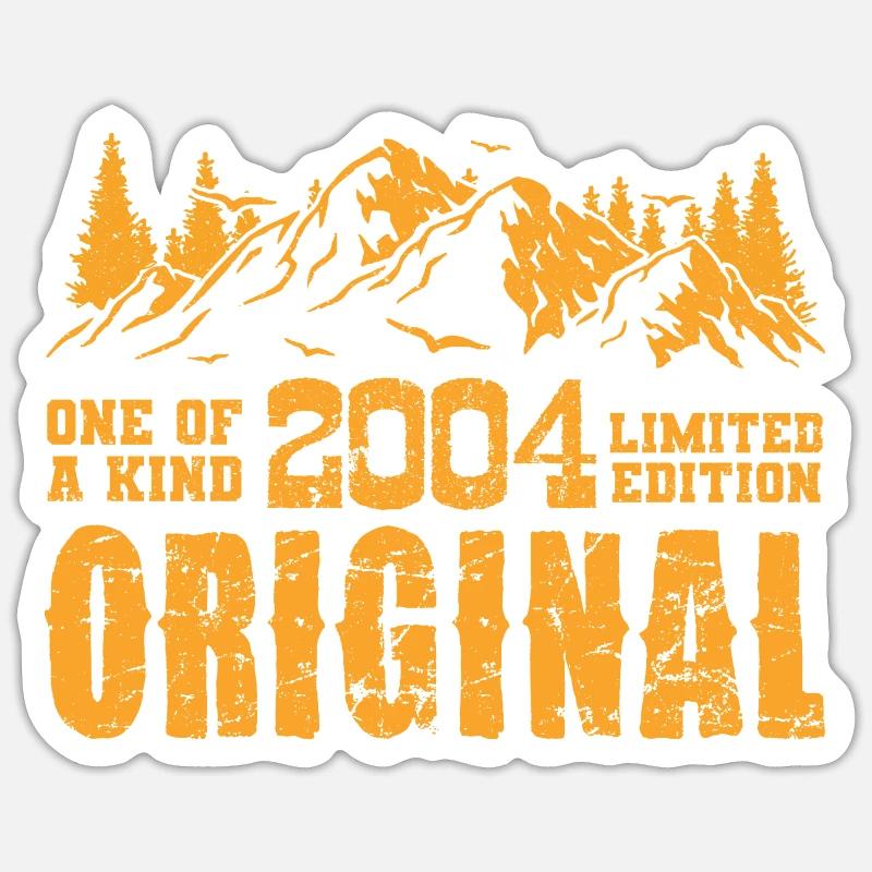 Geburtstagsgeschenk 2004 - 2004 - Sticker Größe S (10 x 10 cm) - Mattweiß