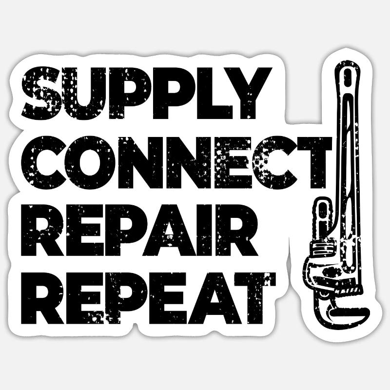 Klempner Motivation Sticker Größe S (10 x 10 cm)