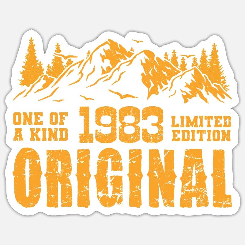 Birthday Gift 1983 - 1983 - Sticker size S (10 x 10 cm) - white matte