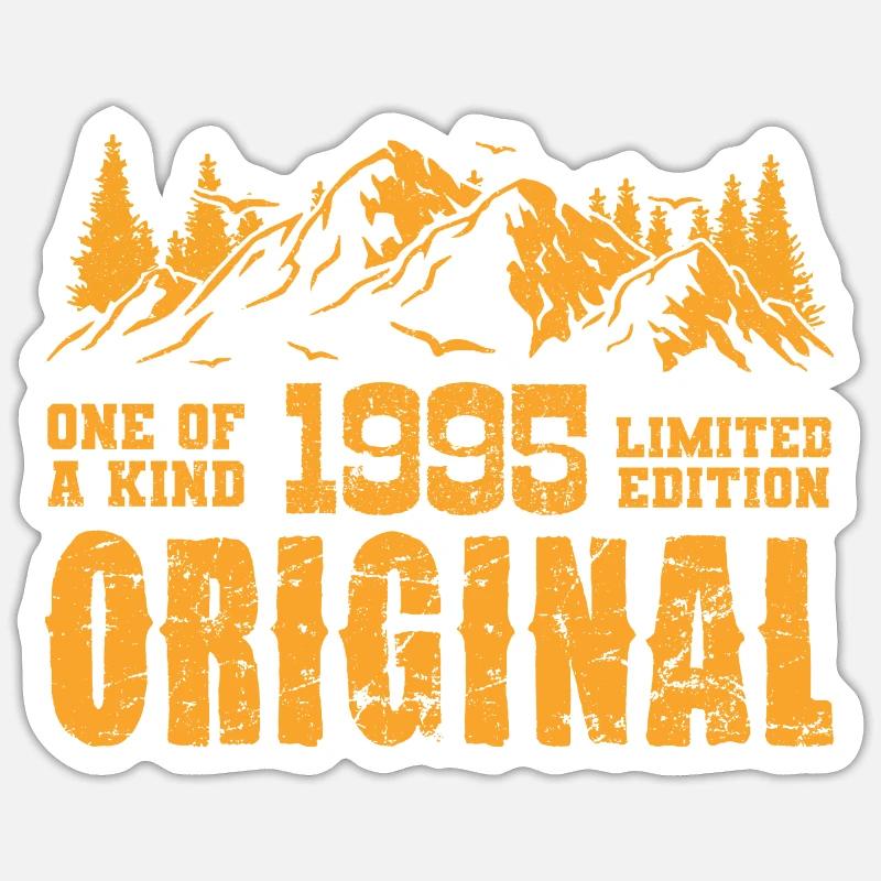 Geburtstagsgeschenk 1995 - 1995 - Sticker Größe S (10 x 10 cm) - Mattweiß