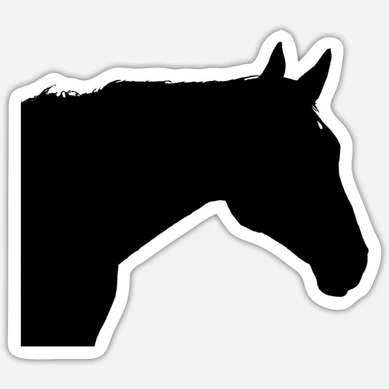 Pferd Kopf Logo Sticker Größe S (10 x 10 cm)
