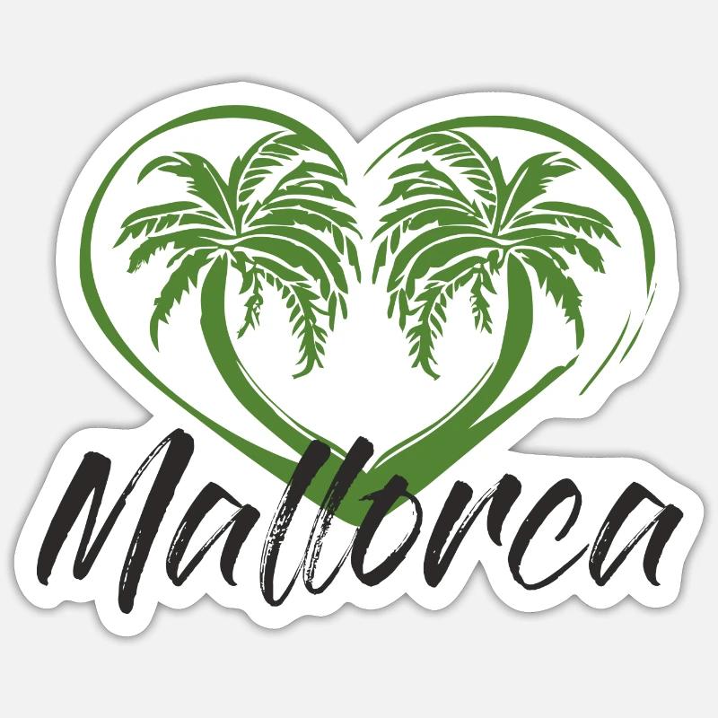 Vacances Majorque - Sticker taille S (10 x 10 cm) - blanc mat