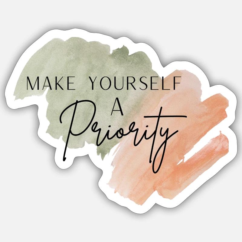 Make yourself - Sticker Größe S (10 x 10 cm) - Mattweiß
