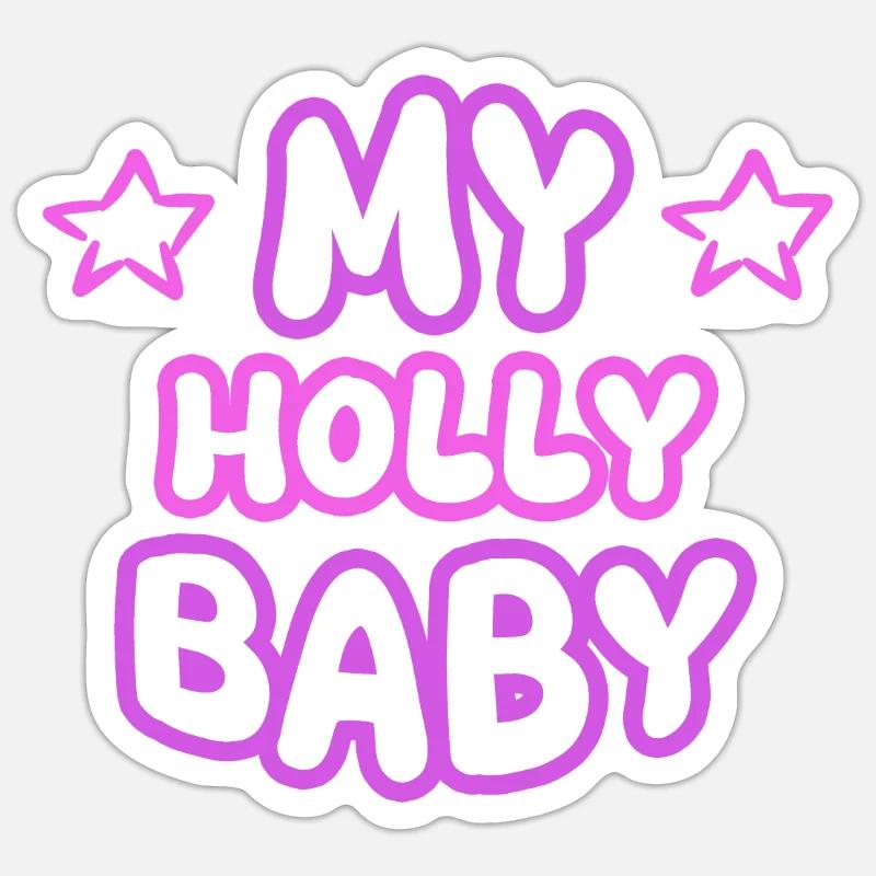 First name Holly - Sticker size S (10 x 10 cm) - white matte