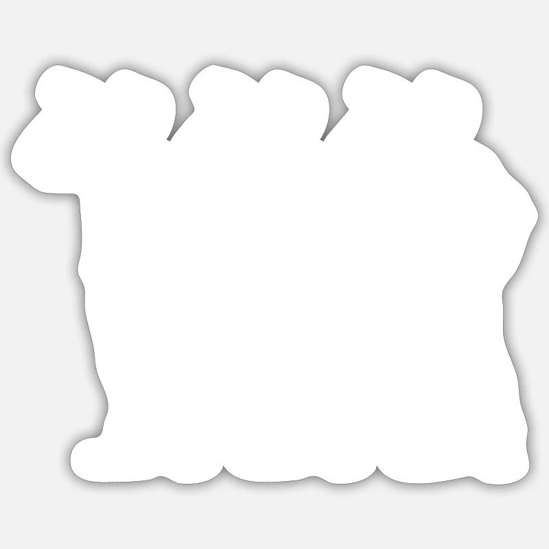 Trinker Team Flasche - Sticker Größe S (10 x 10 cm) - Mattweiß