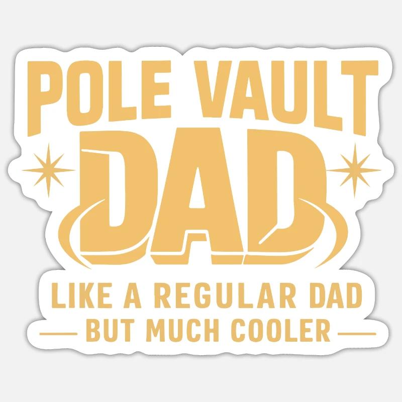 Pole Vaulter Gift - Sticker size S (10 x 10 cm) - white matte