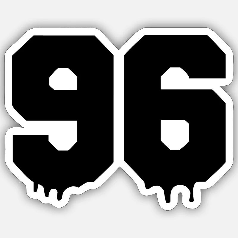96 - Sticker taille S (10 x 10 cm) - blanc mat