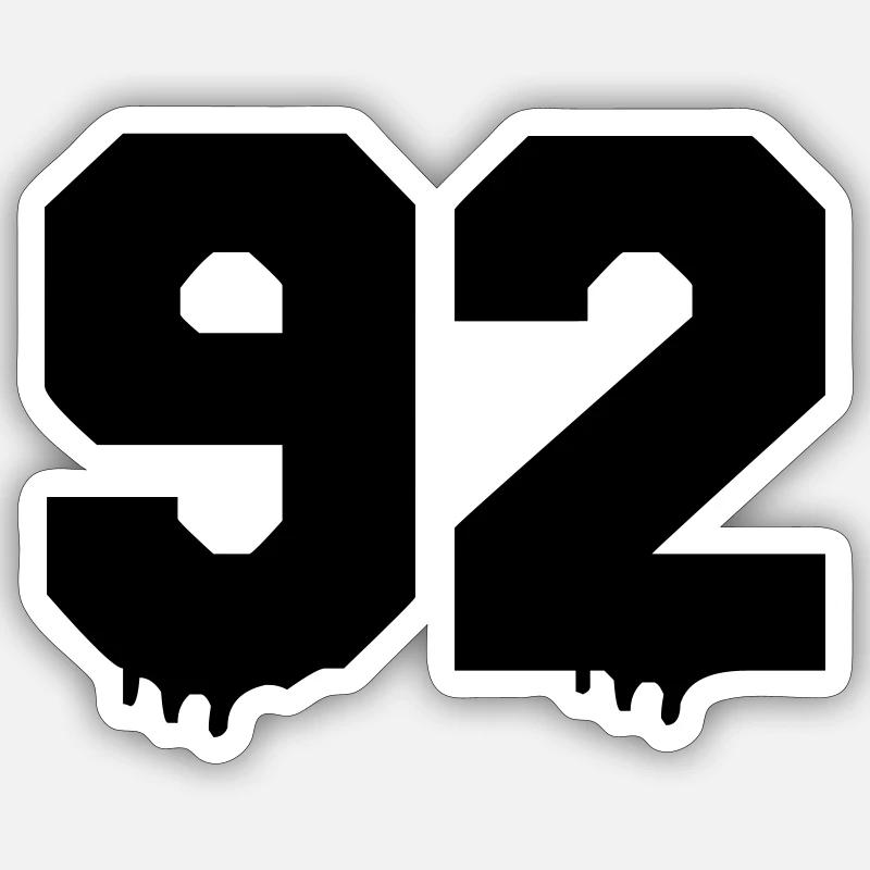 92 Sticker size S (10 x 10 cm)