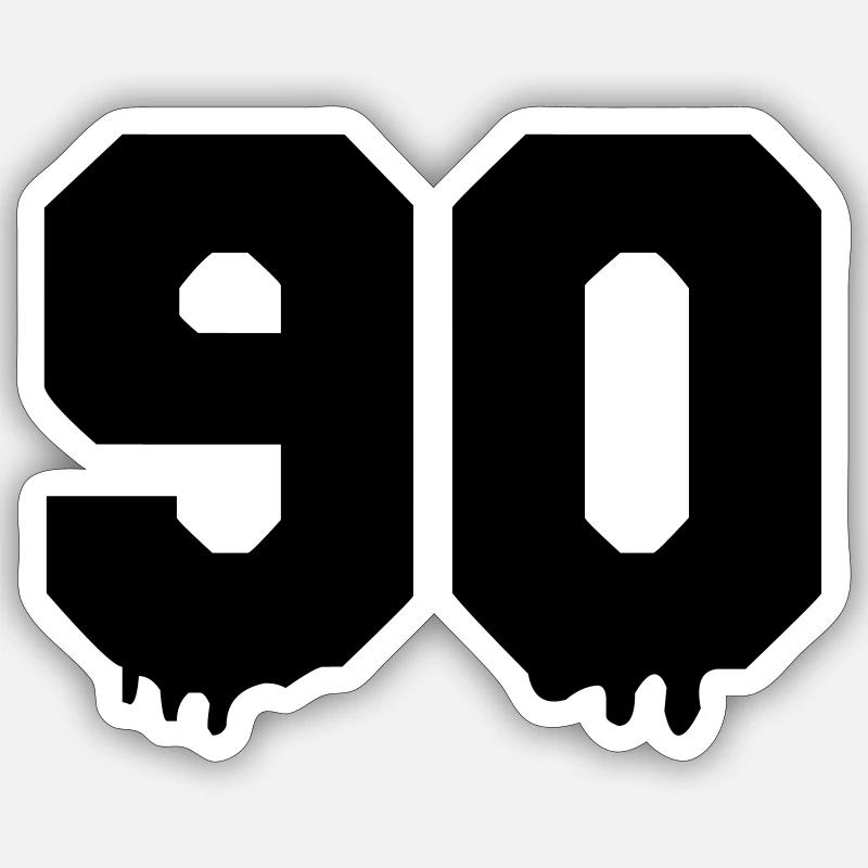 90 - Sticker taille S (10 x 10 cm) - blanc mat
