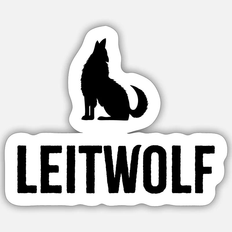 Leitwolf Sticker Größe S (10 x 10 cm)