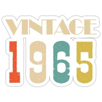 1982 Vintage Édition limitée Cadeau - Sticker taille S (10 x 10 cm) - blanc mat - Devant