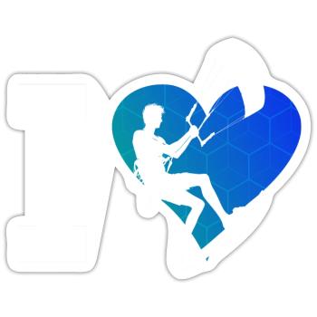 Women's Kite Kitesurf Kitesurfer Kitesurfing - Sticker size S (10 x 10 cm) - white matte - Front