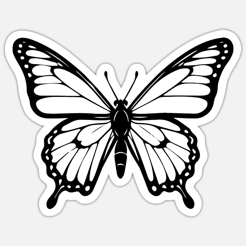 Butterfly - Sticker size S (10 x 10 cm) - white matte
