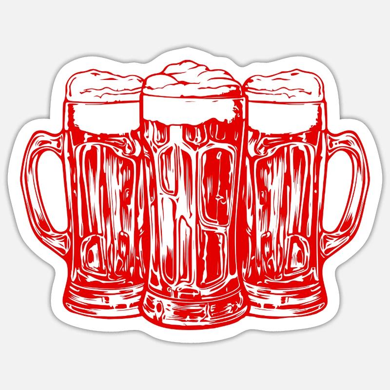 Toast beer Sticker size S (10 x 10 cm)