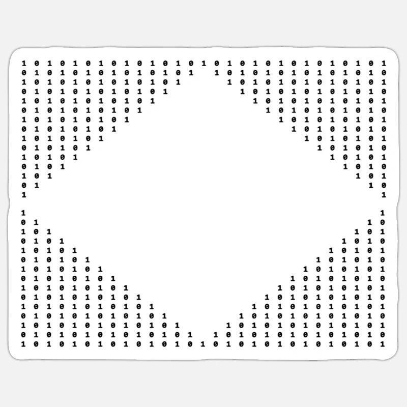 number pattern - Sticker size S (10 x 10 cm) - white matte
