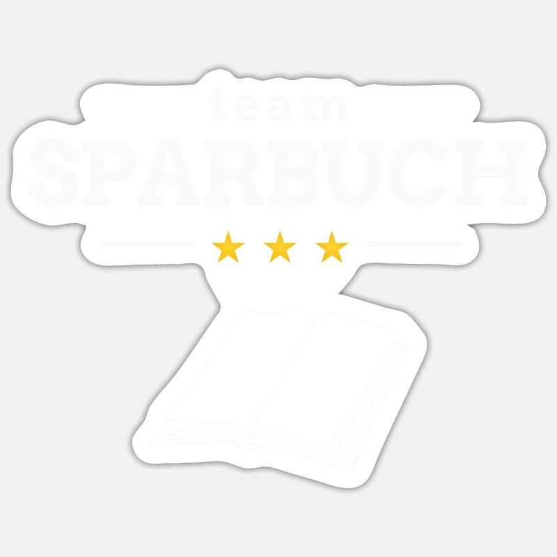 Team Sparbuch - Sticker Größe S (10 x 10 cm) - Mattweiß